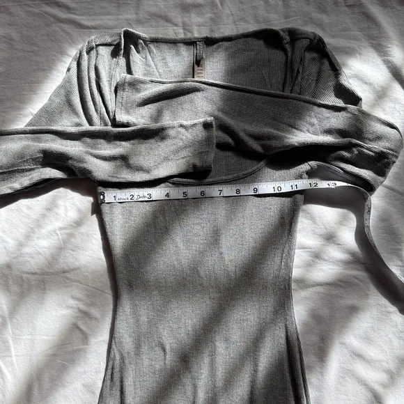 SKIMS Gray Long Sleeve Maxi Dress - Picture 8 of 9